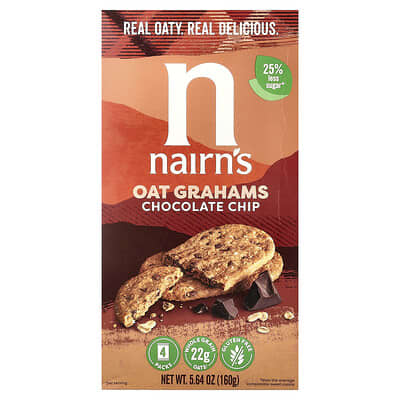 Oat Grahams, Chocolate Chip, 4 Packs, 5.64 oz (160 g)