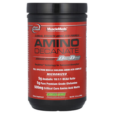 MuscleMeds Amino Decanate Citrus Lime 13.5 oz (384 g)