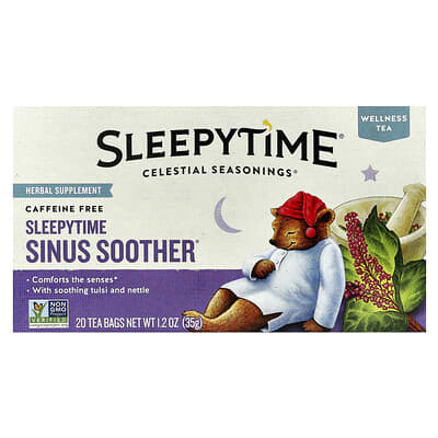 Wellness Tea, Sleepytime Sinus Soother®, Caffeine Free, 20 Tea Bags, 1.2 oz (35 g)