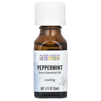 Aura Cacia чистящее эфирное масло Peppermint 0.5 fl oz (15 ml)