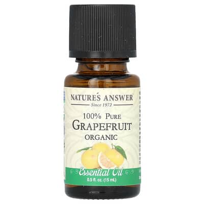 100% Pure Organic Essential Oil, Grapefruit, 0.5 fl oz (15 ml)