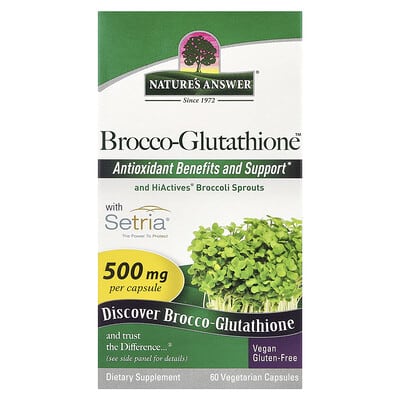 Brocco-Glutathione, 500 mg, 60 вегетарианских капсул