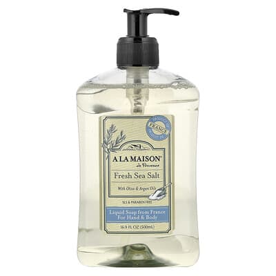 Liquid Soap, For Hand & Body, Fresh Sea Salt, 16.9 fl oz (500 ml)