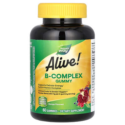 Alive! B-Complex Gummy, манго, 60 мармеладных витаминов
