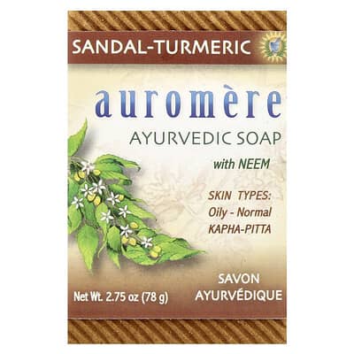 Ayurvedic Bar Soap with Neem, Sandal-Turmeric, 2.75 oz (78 g)