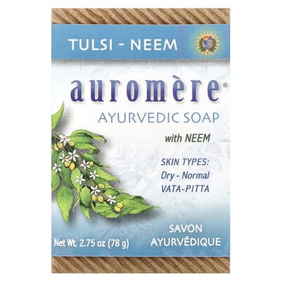 Аюрведическое кусковое мыло с нимом, Tulsi-Neem, 2.75 oz (78 g)