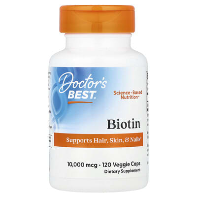 Biotin, 10,000 mcg, 120 Veggie Caps