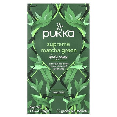 Organic Green Tea, Supreme Matcha Green, 20 Sachets, 1.05 oz (30 g)
