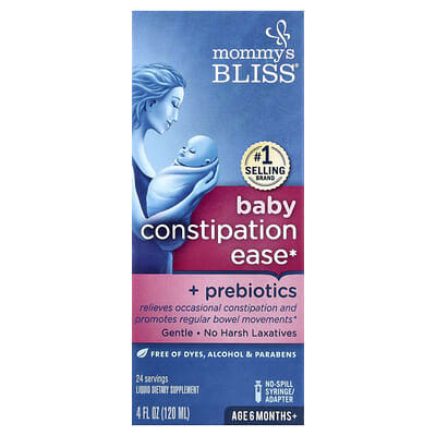 Baby Constipation Ease + Prebiotics, Age 6 Months+, 4 fl oz (120 ml)