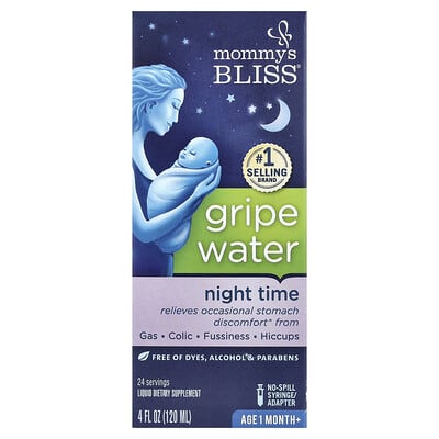 Gripe Water, ночной, с 1 месяца, 4 fl oz (120 ml)