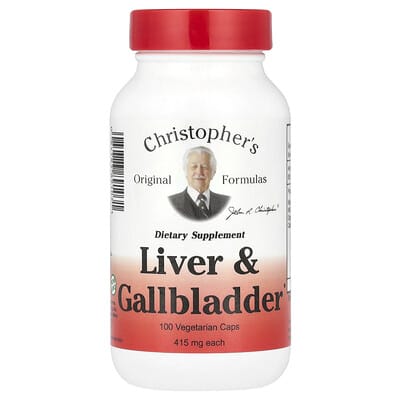 Christopher's Original Formulas Liver & Gallbladder, 415 mg, 100 Vegetarian Caps для печени и желчного пузыря