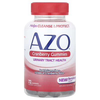 AZO жевательные конфеты с клюквой, Berrylicious, 72 шт