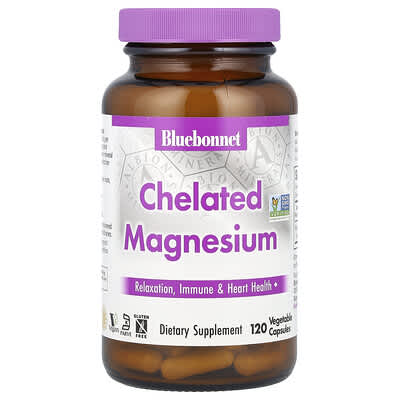 Chelated Magnesium, 120 Vegetable Capsules (100 mg per Capsule)