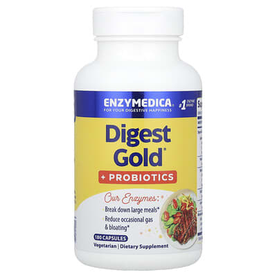 Digest Gold® + Probiotics, 180 капсул