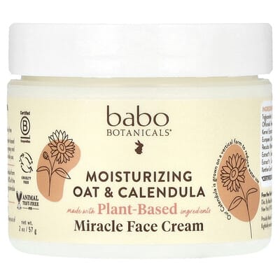 Moisturizing Miracle Face Cream, Oat & Calendula, 2 oz (57 g)