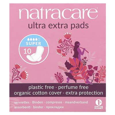 Прокладки Ultra Extra, Organic Cotton Cover, Super, 10 шт