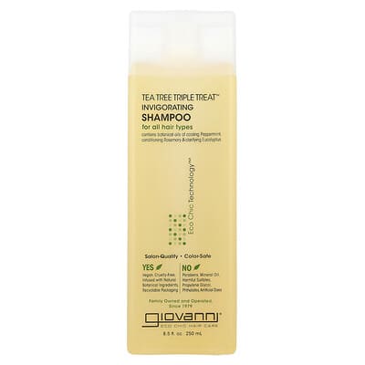 Шампунь Tea Tree Triple Treat™, тонизирующий, для всех типов волос, 8.5 fl oz (250 ml)