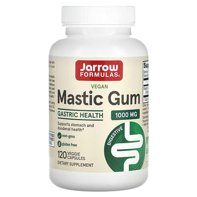 Jarrow Formulas Vegan Mastic Gum, 120 вегетарианских капсул (500 mg на капсулу)