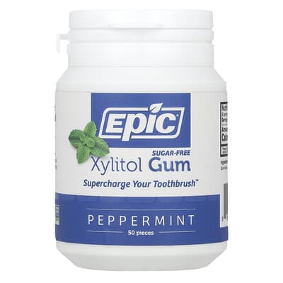 Xylitol Gum, без сахара, мятная, 50 штук