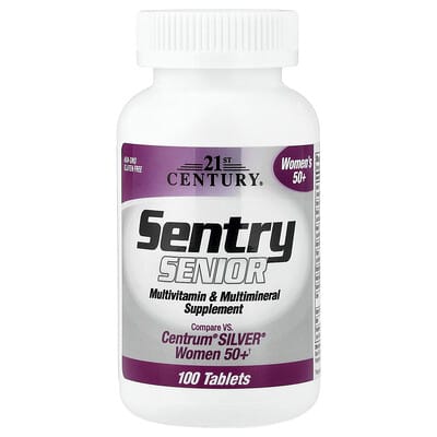 Sentry Senior, Women's 50+, Multivitamin & Multimineral Supplement, 100 Tablets