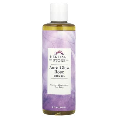 Масло для тела Aura Glow, роза, 8 fl oz (237 ml)
