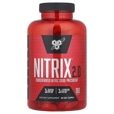 BSN Nitrix® 2.0, концентрированный предшественник оксида азота, 180 таблеток