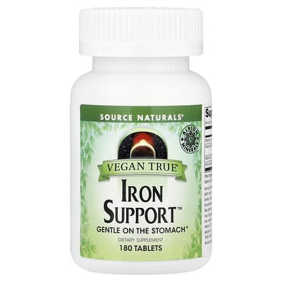 Vegan True®, Iron Support™, 180 таблеток