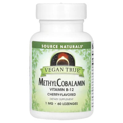 Vegan True MethylCobalamin, Cherry, 1 mg, 60 пастилок
