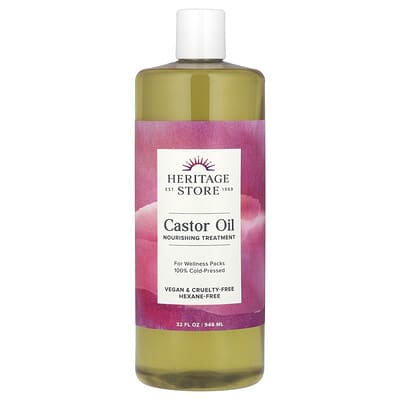 Масло касторовое Heritage Store, питательное средство, 32 fl oz (946 ml)