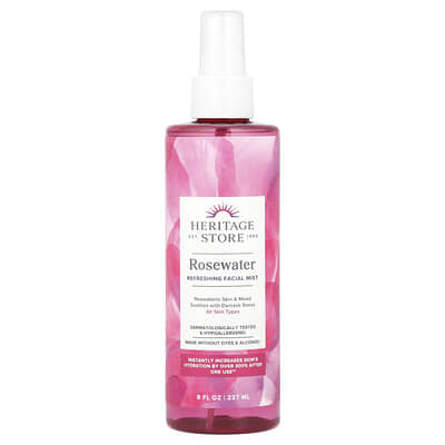 Rosewater, Refreshing Facial Mist, All Skin Types, 8 fl oz (237 ml)