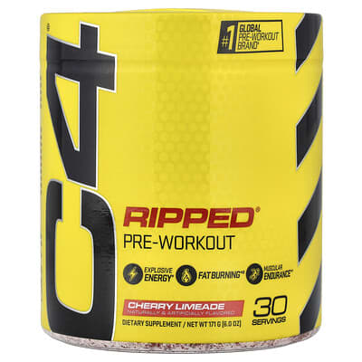 Ripped®, Pre-Workout, Cherry Limeade, 6 oz (171 g)