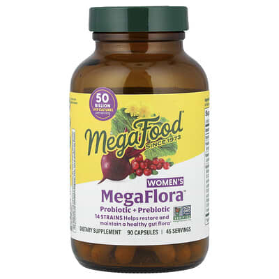 Женский пробиотик + пребиотик MegaFlora™, 90 капсул