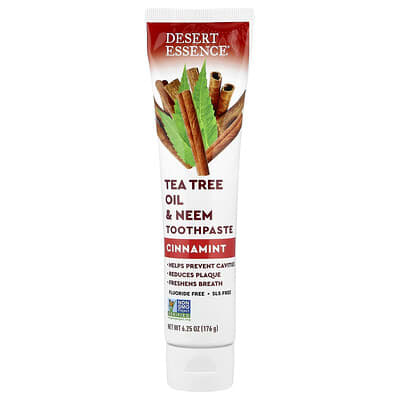 Зубная паста с маслом чайного дерева и нимом, Cinnamint, 6.25 oz (176 g)
