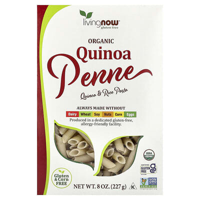 Living Now®, органическая паста пенне из киноа, 8 oz (227 g)