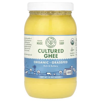 Organic Cultured Ghee, 15 oz (425 g)