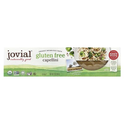 Паста из коричневого риса Jovial, Capellini, 12 oz (340 g)