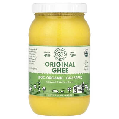 Органическое очищенное сливочное масло, оригинальное гхи, 15 oz (425 g)