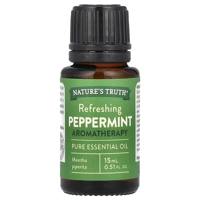 Эфирное масло Nature's Truth Pure Essential Oil, освежающая мята, 0.51 fl oz (15 ml)