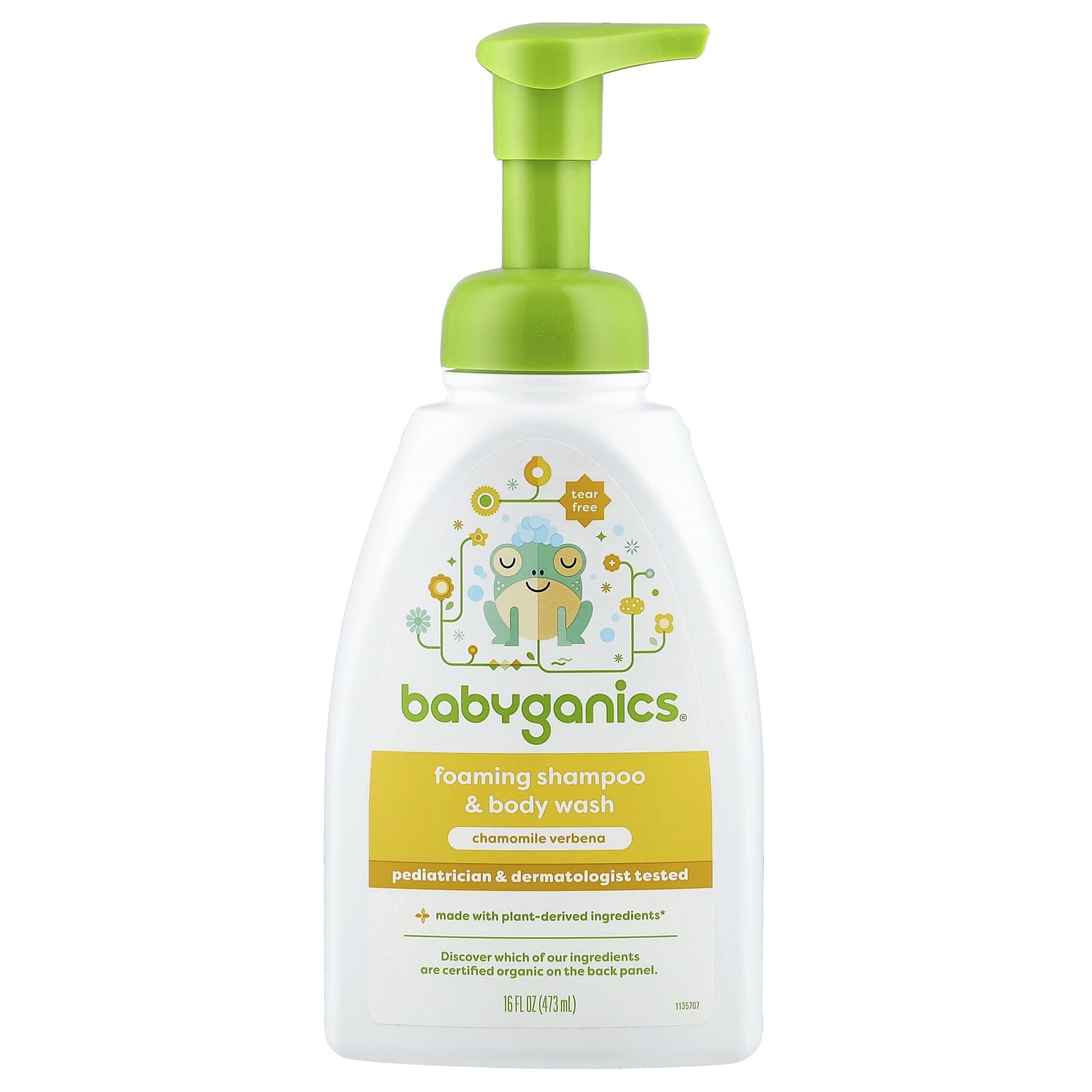 Foaming Shampoo & Body Wash, Chamomile Verbena, 16 fl oz (473 ml)