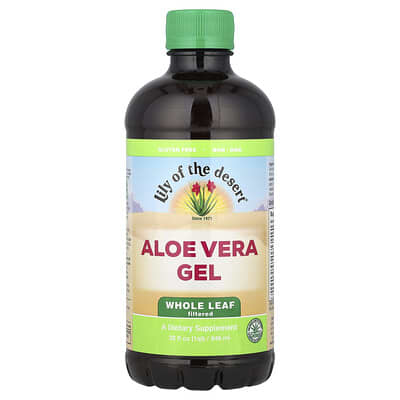 Гель алоэ вера, фильтрованный из цельного листа, 32 fl oz (946 ml)