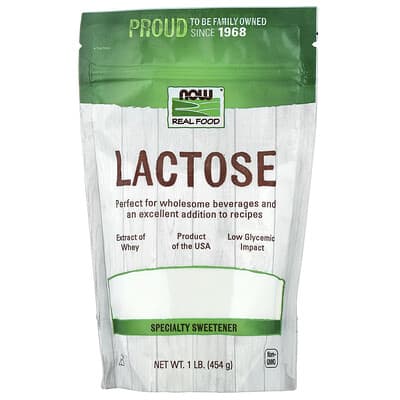 Специальный подсластитель NOW Foods Lactose Specialty 1 lb