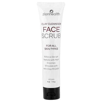 Clay Cleanser Face Scrub, For All Skin Types, 4 oz (113 g)