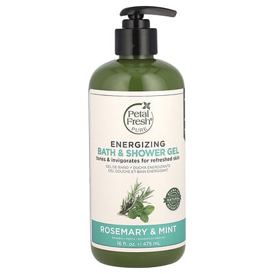 Energizing Bath & Shower Gel, Rosemary & Mint, 16 fl oz (475 ml)