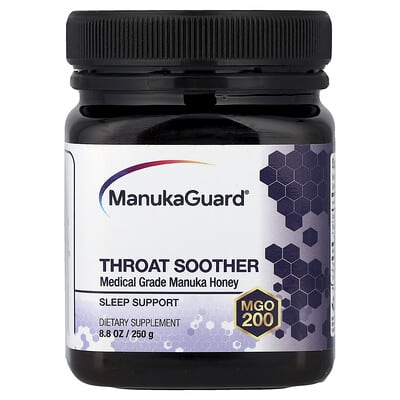 ManukaGuard Успокаивающее средство для горла, Manuka Honey, MGO 200, 8.8 oz