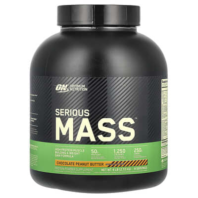 Serious Mass™ шоколадный арахис, 6 lb (2.72 kg)