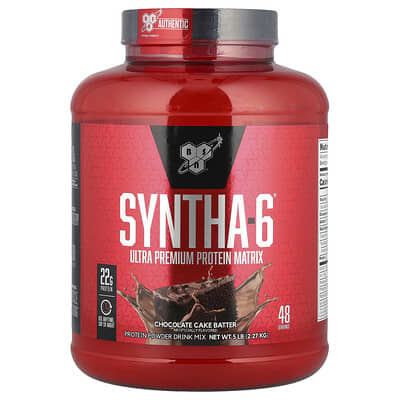 Syntha-6®, ультрапремиальная протеиновая матрица, Chocolate Cake Batter, 5 lb (2.27 kg)