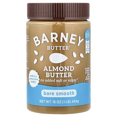 Almond Butter, Bare Smooth, 16 oz (454 g)