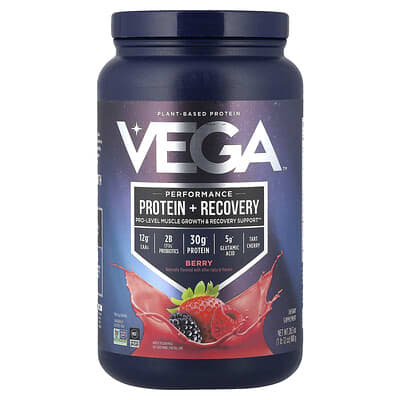 Plant-Based Protein, Performance Protein + Recovery, Berry, 1 lb 12 oz  (801 g)