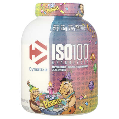ISO100® гидролизованный изолят сывороточного протеина, Birthday Cake Pebbles, 5 lb (2.3 kg)