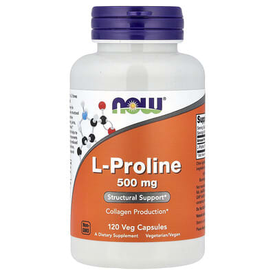 L-Proline, 120 Veg Capsules (0.5 g per Capsule)